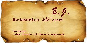 Bedekovich József névjegykártya